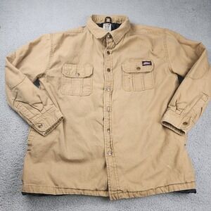 Vintage Dickies Jacket Mens XL Canvas Chore Lined Snap Zip Workwear Street